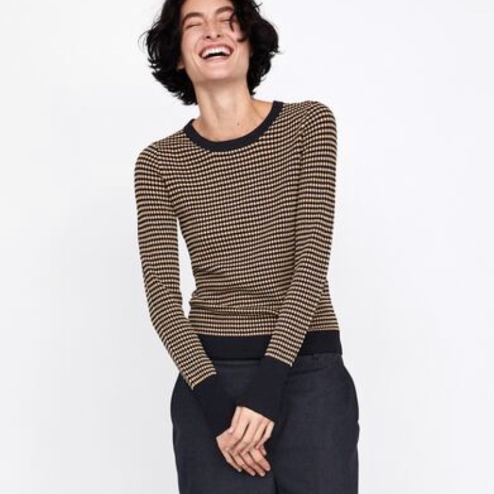 Zara Textured Weave Sweater
